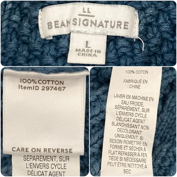 L.L. Bean Blue Cable Knit Sweater - Picture 13 of 13